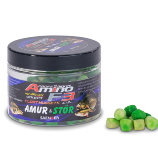 Saenger plovoucí nugetky Amino F-3 8x6mm Amur a jeseter speciál s příchutí Ryba+máta 50g