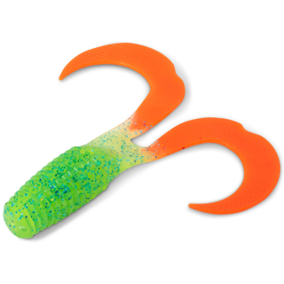 Iron Claw nástraha Curly One Blue Glitter Chartreuse Orange 12cm