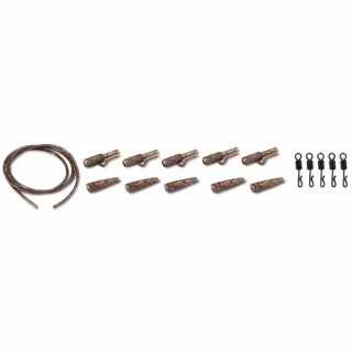 Anaconda Quick Change Safety Lead Clip Kit jungle hnědá 5ks
