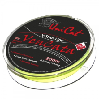 Uni Cat pletená šňůra Vencata V-Shot Line Yellow 200m 0,45mm 38,5kg