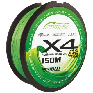 Mistrall šňůra Shiro Braided Line X4 0,10mm 150m zelená
