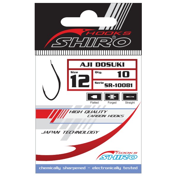 Mistrall háčky Aji Dosuki Velikost 1/0, 10 ks/bal
